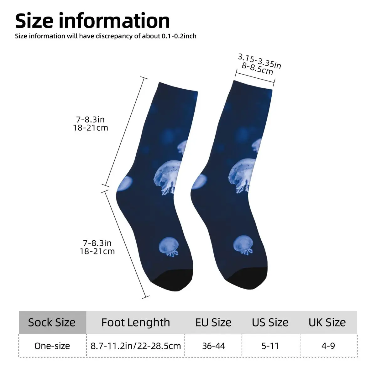 Calcetines subacuáticos de medusas, medias Retro, calcetines cómodos para ciclismo para hombre, calcetines antideslizantes de diseño de otoño