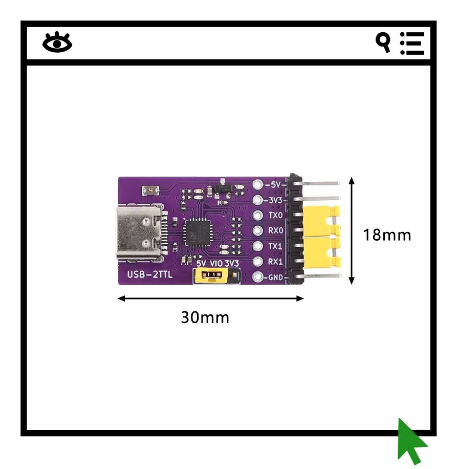 

2 шт. USB-модули для преобразования последовательного порта TTL в 2-канальный, интерфейс USB Type-C, высокоскоростной (3 Мбит/с), с чипом CH342