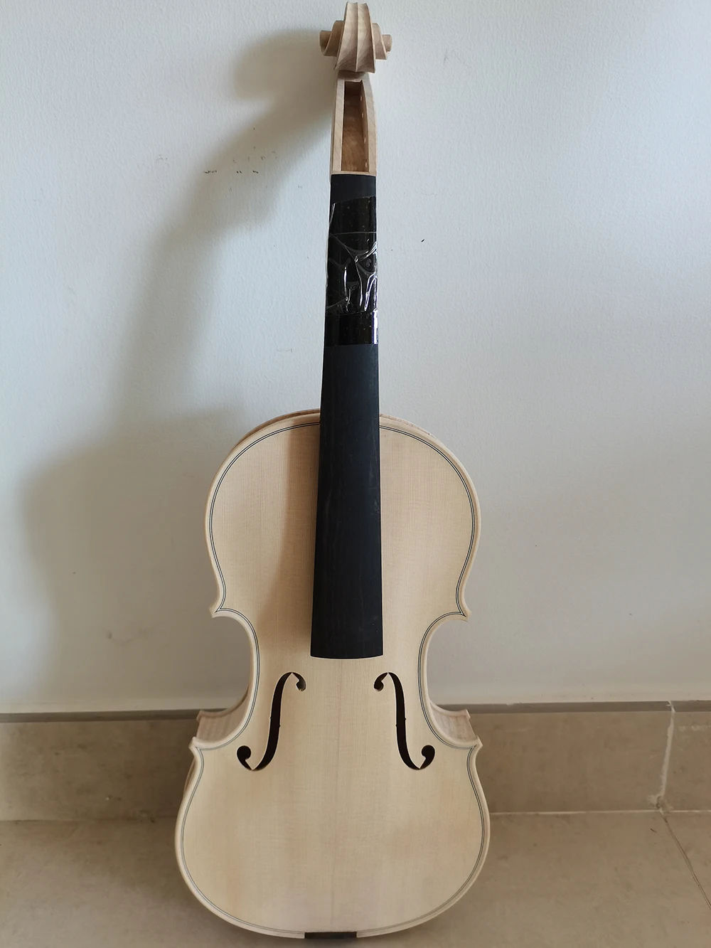 Maple white embryo unfinished white maple wood violin 4/4 3/4 solid wood DIY white violin Accessories with ebony fingerboard