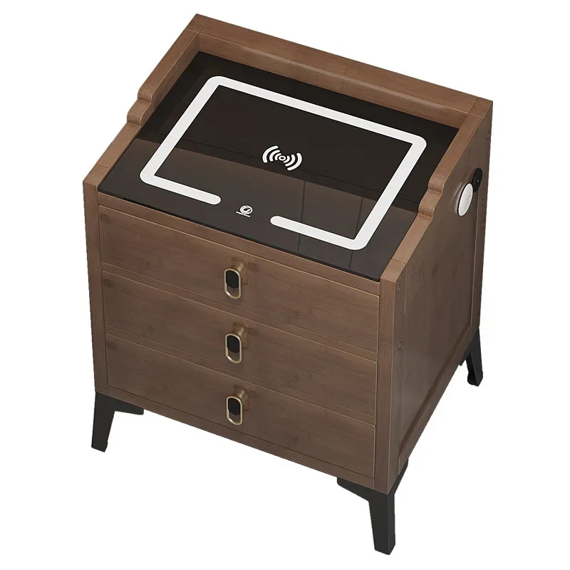 

Intelligent Nightstands Organizer Furniture Cabinets Bedroom Wireless Charge Bluetooth Audio Bedside Table Mesitas De Noche