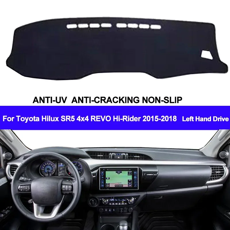 For Toyota Hilux SR5 4x4 REVO Hi-Rider 2015 16 2017 2018 Car Protective Pad Dashboard Cover Silicone Non-Slip Mat Auto Sunshade