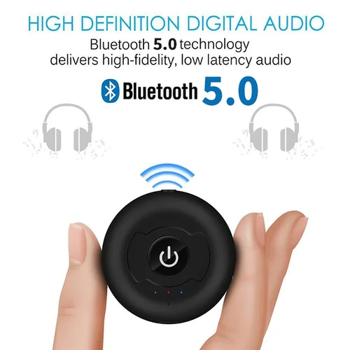 Imagen 2 del producto OURSHAR Transmisor de audio Bluetooth multipunto Adaptador inalámbrico estéreo de alta fidelidad de baja latencia Conectar 2 auriculares 3.5 Para TV