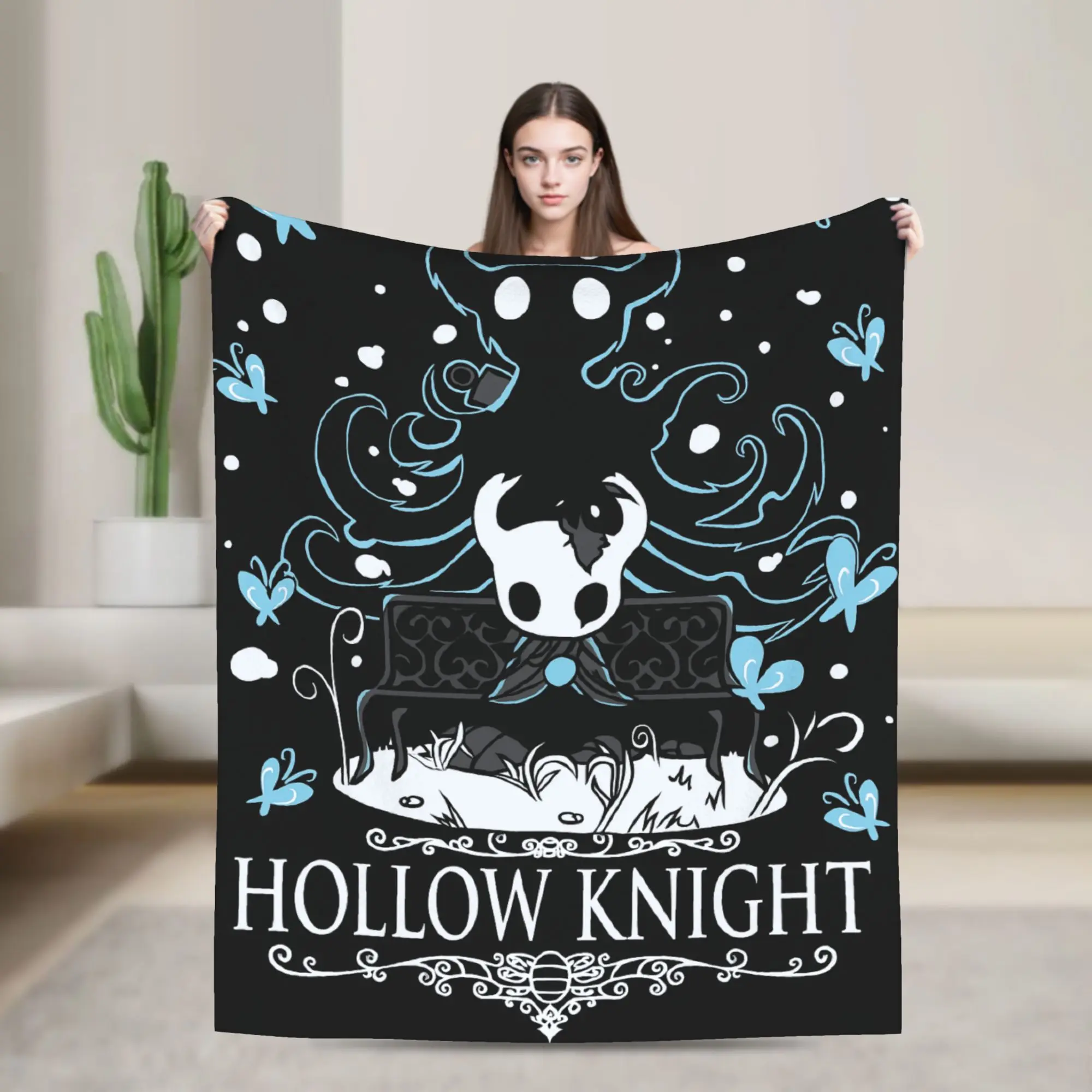

Hollow Knight Game Blanket Travel Flannel Throw Blanket For Living Room Soft Custom Quality Bedspread Gift