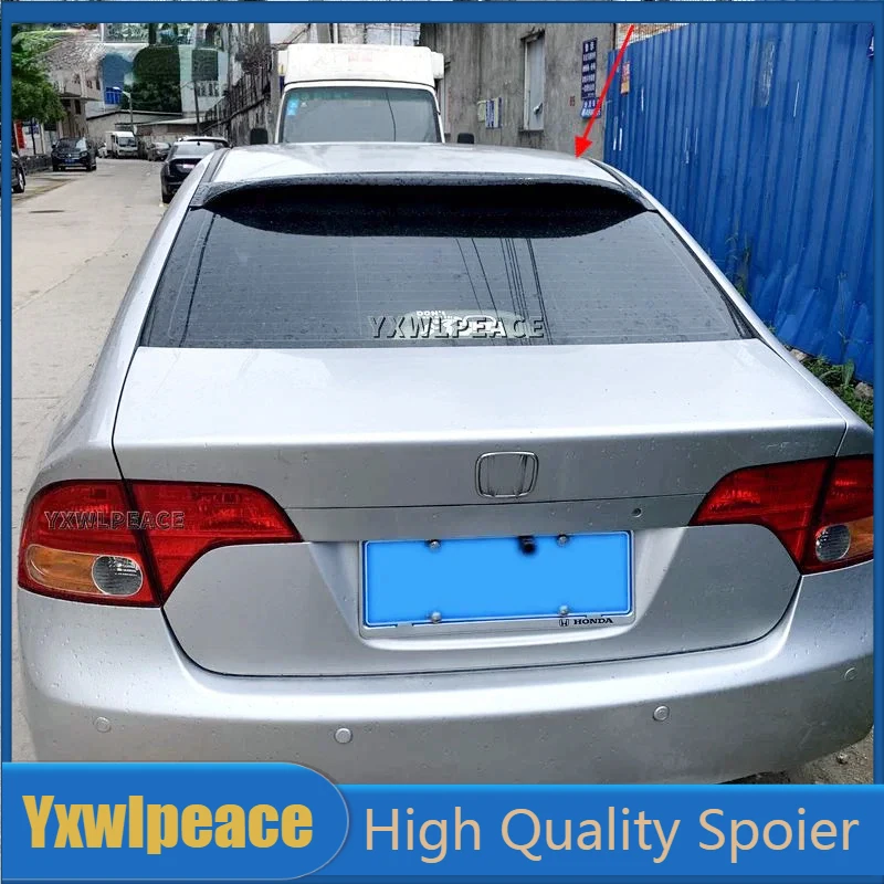 

For Honda Civic Spoiler 2006-2011 High Quality ABS Glossy Black Rear Window Roof Spoiler Wing Body Kit Accessories