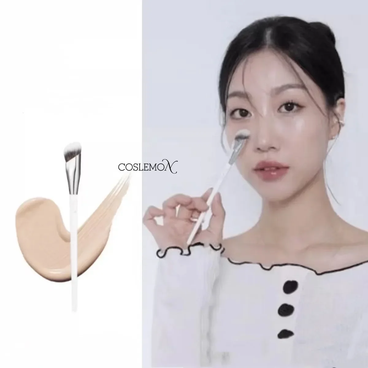 1/2 stücke Abgewinkelt Concealer Pinsel Unter Augen Creme Corrector Pinsel Flüssige Foundation Nase Kontur Detail Kontur Make-Up-Tool