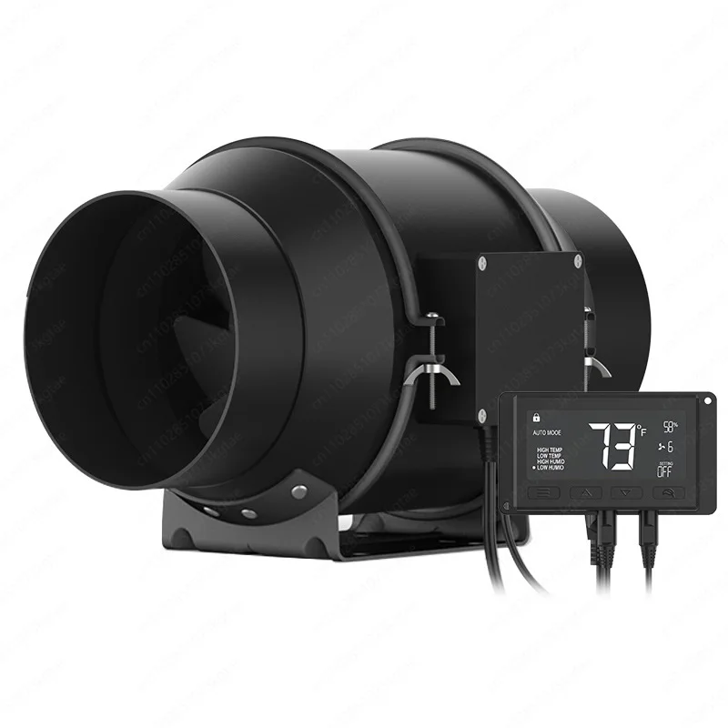 Smart WiFi Inline Duct Fan 6 Inch Efficient App Control Temperature Exhaust Blower Plastic EC