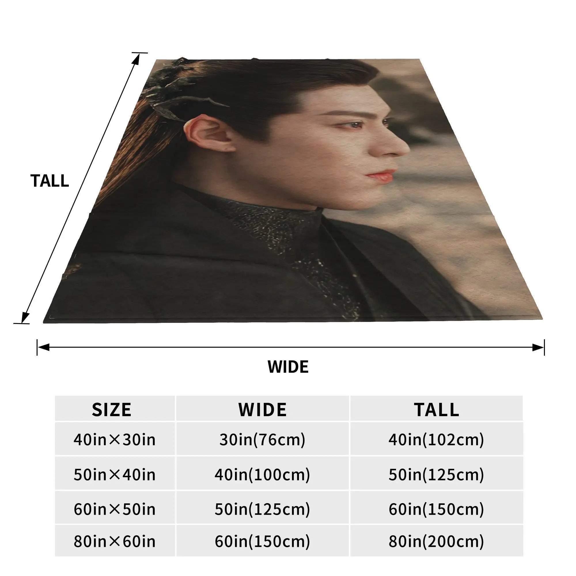 Dylan Wang Dong Fang Da Qiang Cang Lan Jue Blankets Portable Sofa Throw Blanket for Home Bedroom Outdoor Throws Bedspread Quilt