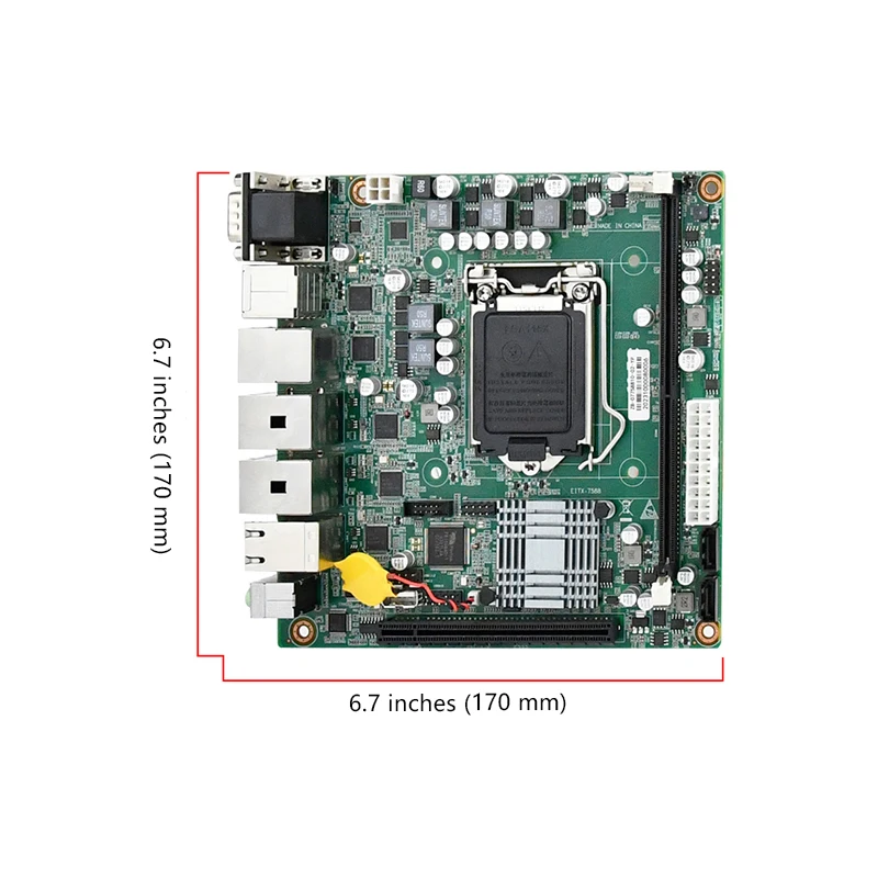 محور التحكم EIP EITX-7588 اللوحة الأم الصناعية 1151 Pin 5-Port Visual Support ATX أو DC Powered Server #5