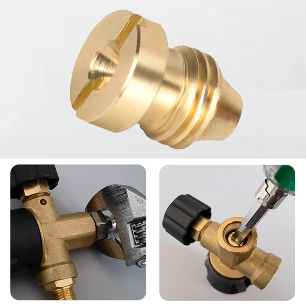 Brass 0.9/1/1.1/1.2/1.3/1.4mm Thread Snow Foam Orifice Nozzle Tips+Foam Maker For Snow Foam Lance Stainless Steel Lances Nozzle