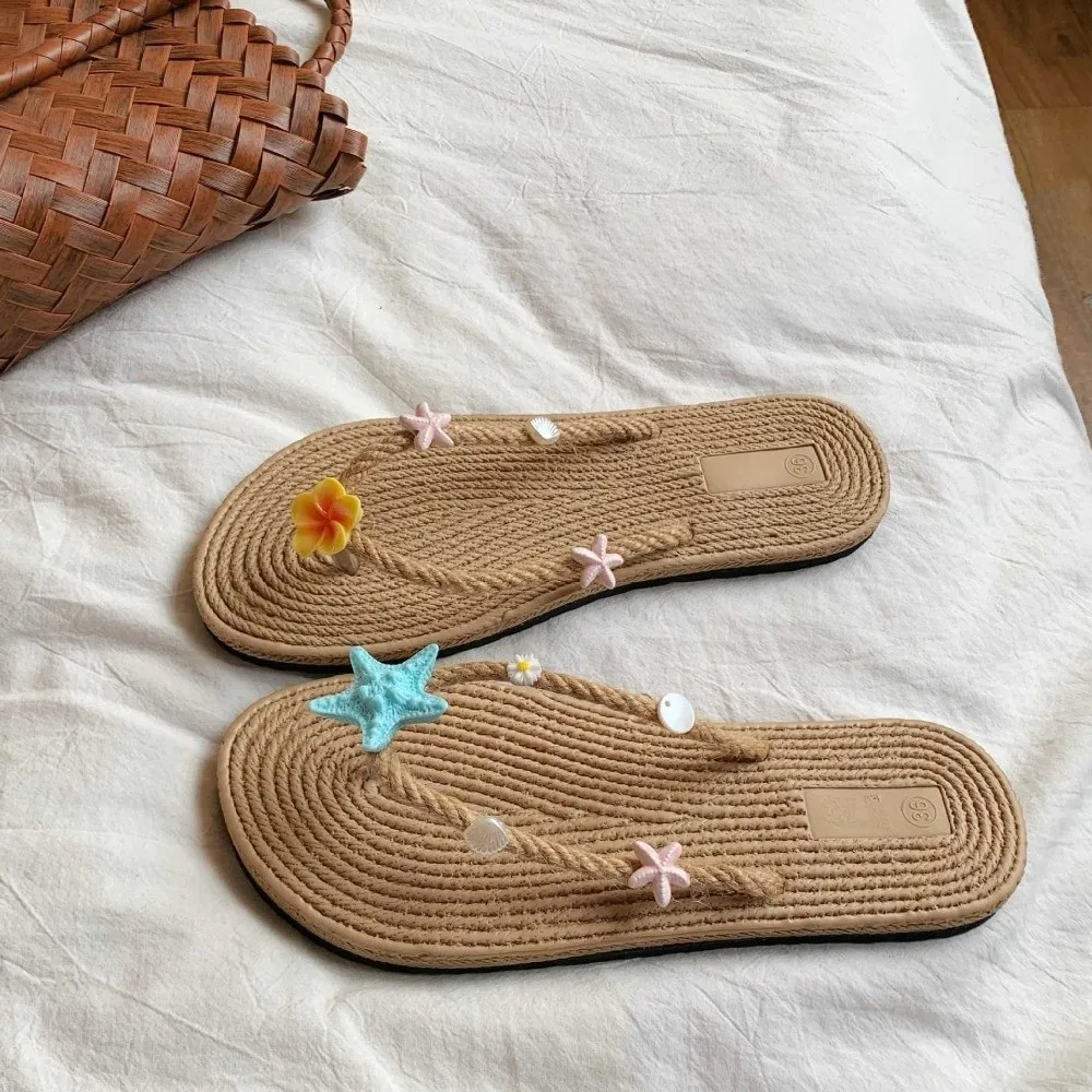 EVA Starfish Flip Flops Women Starfish Flower Beach Vacation Y2k Starfish Slippers Indoor Outdoor Casual Flip Flop Sandals view 3