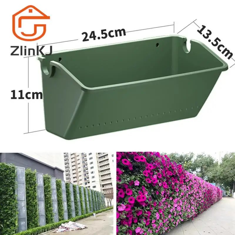 1Pc Opknoping Tuin Plant Muur Bloempot Container Muur Opknoping Verticale Groene Muur Gemonteerde Plastic Planten Doos Thuis decor