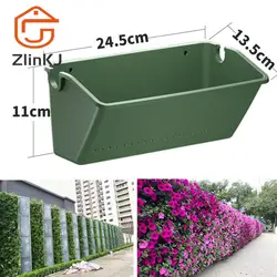 1PC Hanging Garden Plant Wall Flower Pot Container Wall Hanging Vertical Green wall-mounted Plastic Planting Box Home Decor