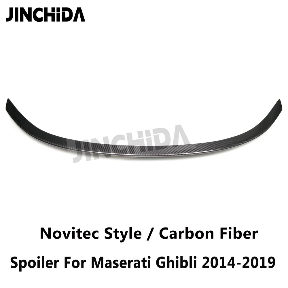 Novitec Style Real Carbon Fiber Rear Spoiler Trunk Wing For Maserati Ghibli 4-door Sedan 2014-2019 Trunk Boot Tail Lip Spoiler