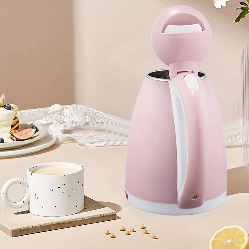 AU Plug Electric Kettle,Cordless Pot, Portable Electric Kettle,Double Layer Anti Scalding Hot Pot,Strong Fast Boiling Pot,Pink