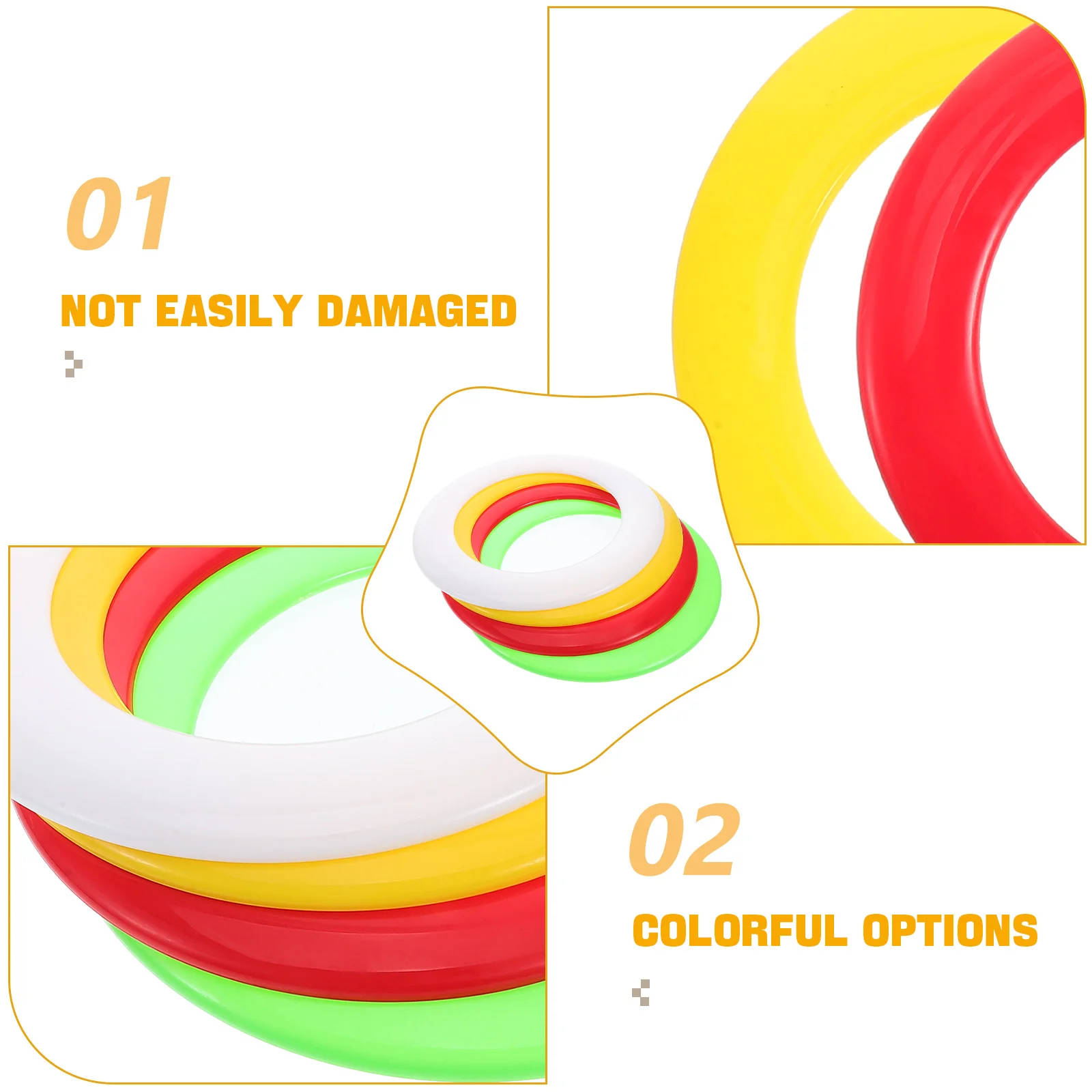 4Pcs Hohl Fliegende Scheibe Spielzeug Strand Outdoor Sport Familie Aktivitäten Langlebige Kunststoff Jonglierringe Leichte Party