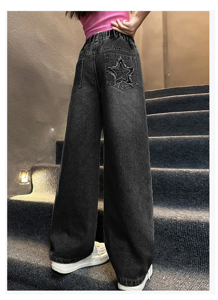 Koreanischer Stil Kinder Isolierte Jeans für Mädchen Baby Warme und Dicke Thermo-Denim-Hosen für Mädchen Herbst Winter Hosen für Kinder – Detail 3
