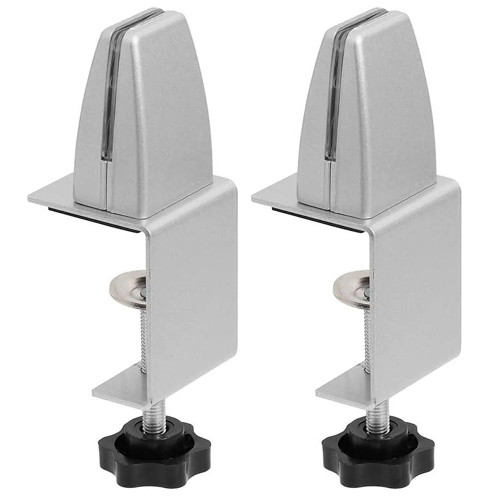 AB46-2Pcs Sneeze Guard Clamp Bracket Desk Partition Clamp For 1/8Inch To 1Inch Thick Acrylic Panels Adjustable C Shape Clamp