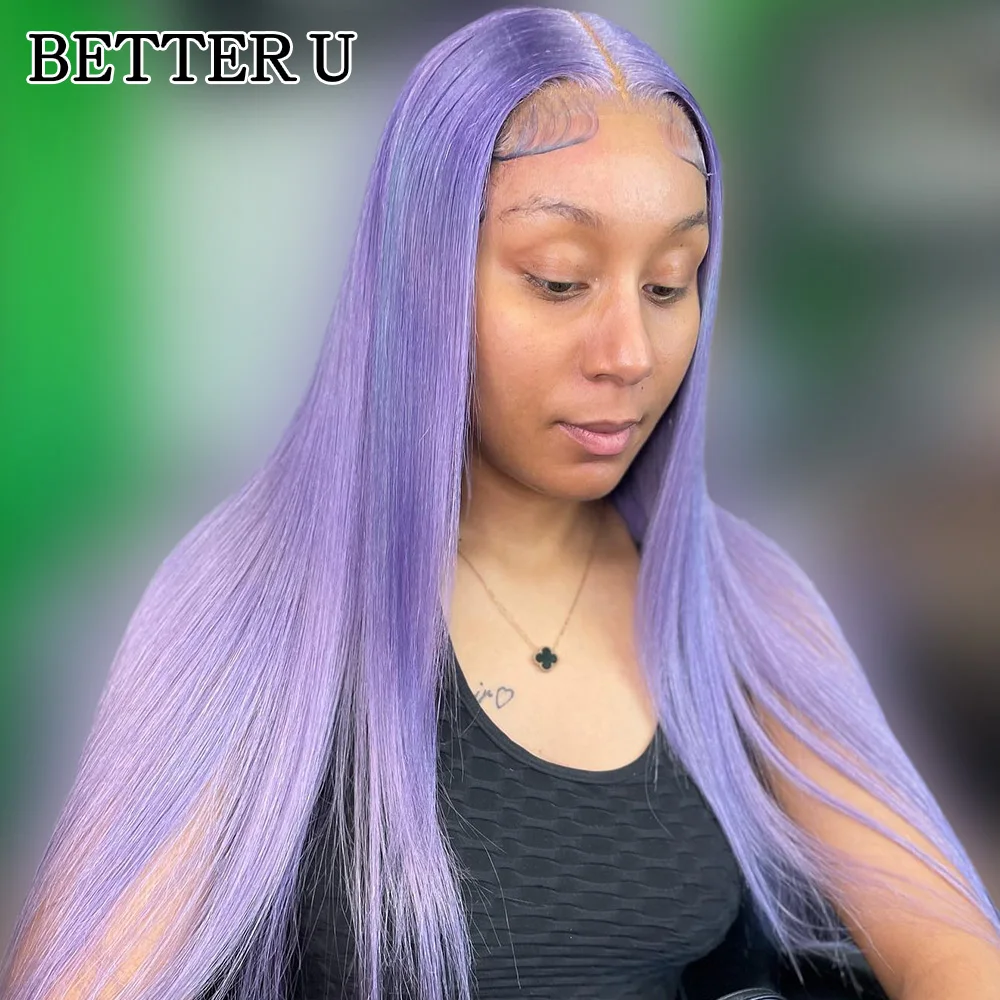 الضوء الأرجواني 13x6 الدانتيل الجبهة باروكة من شعر طبيعي مستقيم البرازيلي قبل قطعها الأرجواني 13x4 الدانتيل الباروكات أمامي شعر الإنسان للنساء