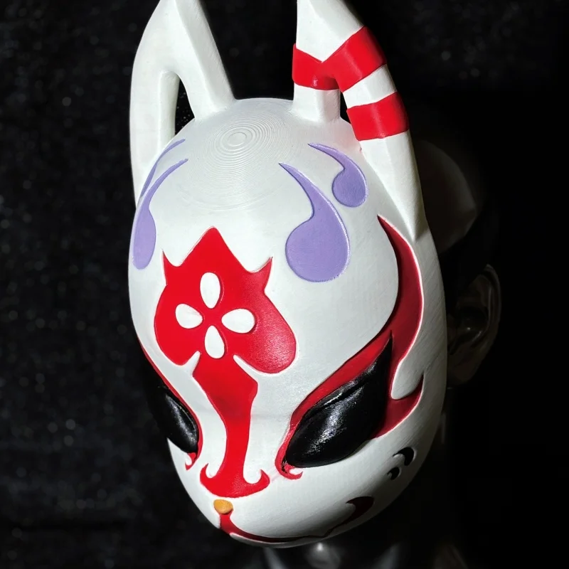 Blue Archive Fox Mask Cosplay Prop - Wakasa Fox Japanese Style Mask for Anime Convention Party