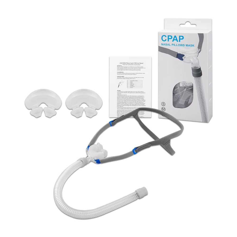 

Universal CPAP Nasal Pillow Mask Set Nose Cushion Mask Parts Headband Headgear Ventilator Sleep Snoring Replacement Accessories