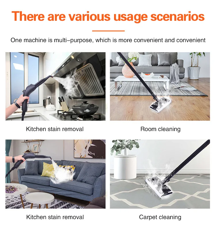 20252.1L Pulitore a vapore ad alta pressione 2200w 4Bar Macchina per la pulizia delle piastrelle Macchina per la pulizia a vapore portatile