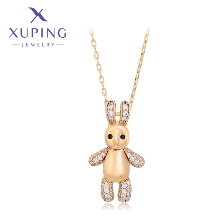 Xuping Jewelry New Fashion Style Animal Shape Gold Color Chains Necklace for Women Schoolgirl Christmas Party Gifts X000682926