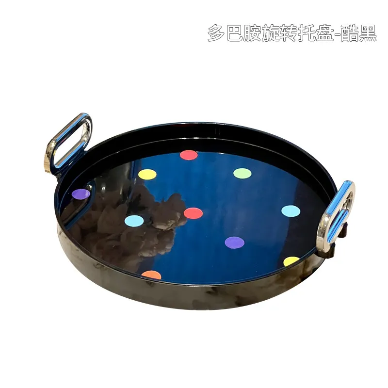 Dopamine Rotating Fruit Tray, High Appearance Level Snack & Dry Fruit Serving Plate, New Arrival 2026 for Living Room Coffee Tab