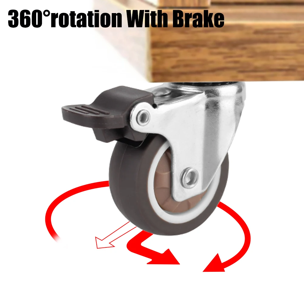 Miękkie gumowe kółko do akcesoriów do krzeseł na kółkach 360° °   Kółko meblowe 1/2 cala 4 szt. Uniwersalne kółko obrotowe do użytku domowego