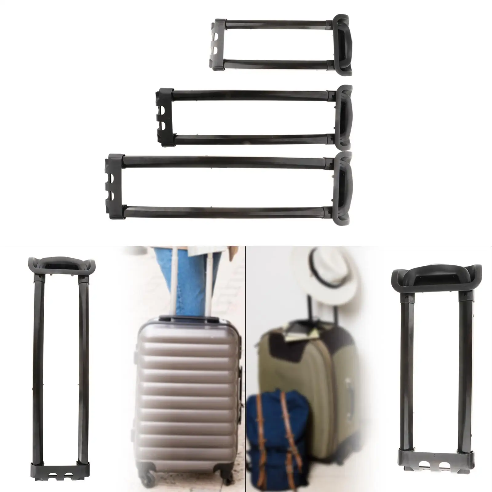 حقيبة مقبض تلسكوبي سحب قضيب السحب جزء سهل التركيب استبدال أمتعة السفر سحب قضيب لحقيبة السفر #2