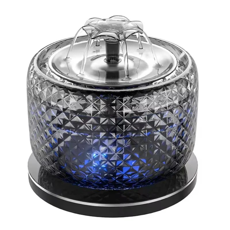 

Wholesale 3.5L Stainless Steel Drinking Water Pet Dispenser with LED Light Silent Automatic Cat Water Drinking Fountain
