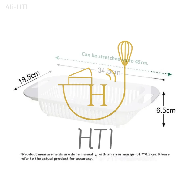 

1pc Vegetable Storage Rack Drain Basket Retractable Sink Drain Rack Plastic Dish Chopsticks Rack Household Kitchen