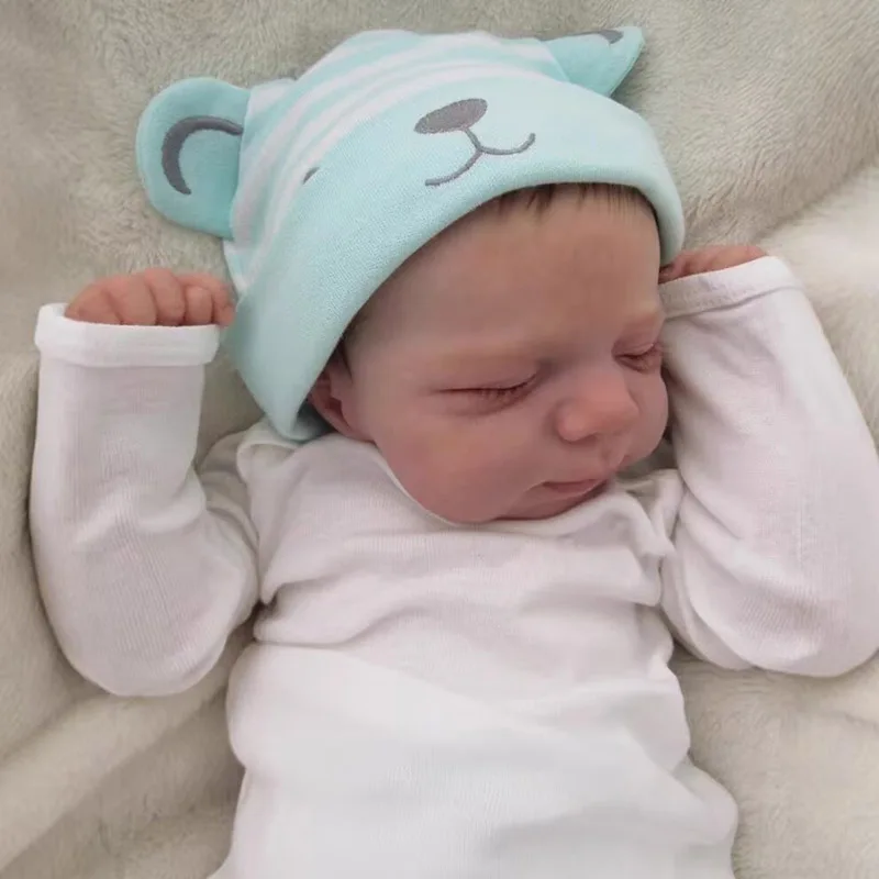 48CM Full Body Vinyl Girl Pascale Reborn Doll Multiple Layers Painted 3D Skin with Visible Veins Silicone Baby Dolls Bebe Reborn