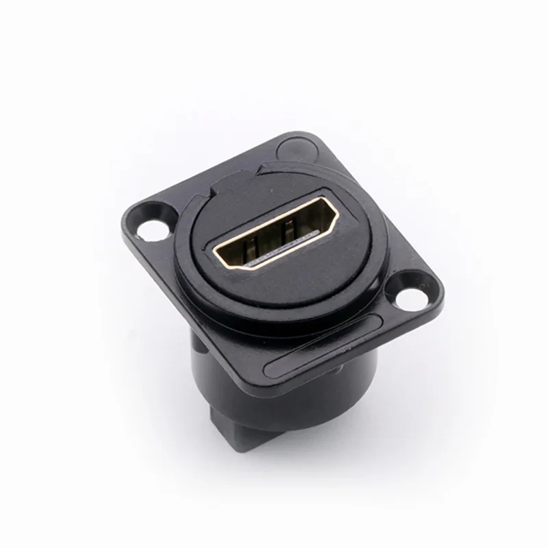 1pc D-Type Connector Extension Cable Adapter HDMI-Compatible Panel Mount Chassis Connector Audio Female Module Socket