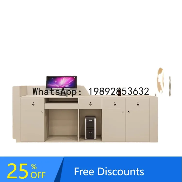 

XL1 Beauty Salon Front Desk Cashier Cream Style Bar Dance Training Women's Clothing Store Curved