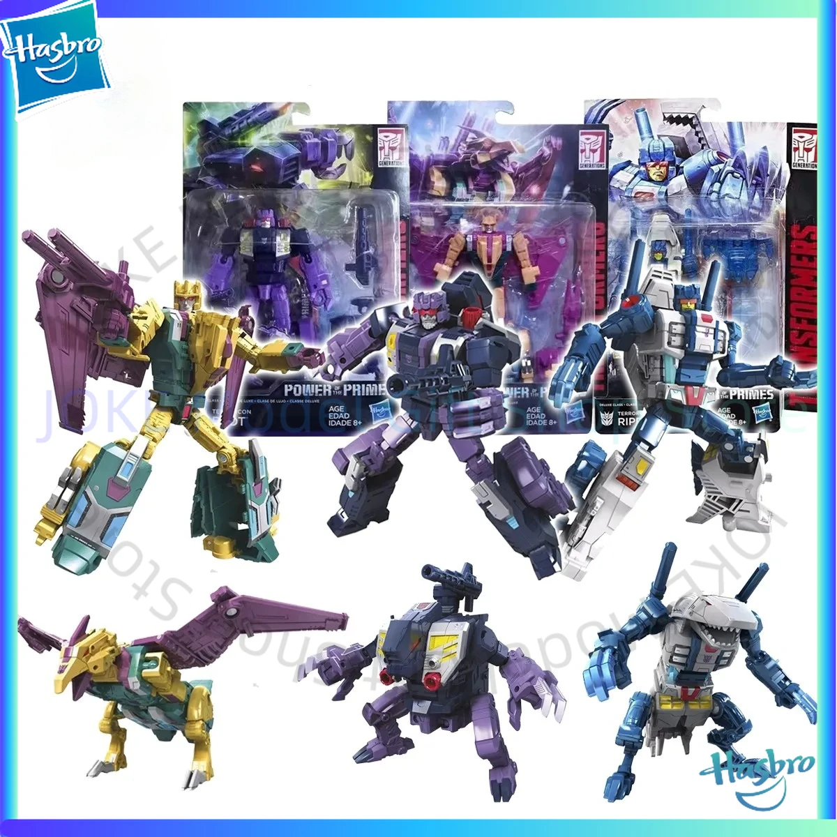 

Hasbro Transformed toys Power of The Primes Blot，Cutthroat，Rippersnapper Terrorcon Deluxe Class Anime Original Model Save gifts