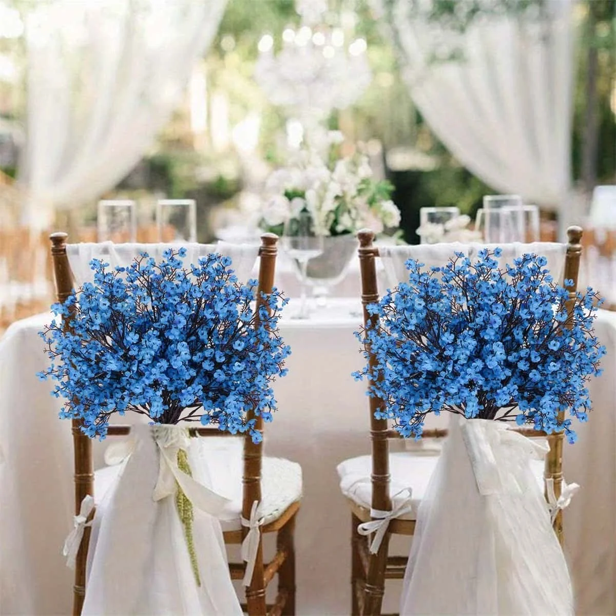 3/12 قطعة باقات جيبسوفيلا من الزهور الاصطناعية - ديكور المنزل والمكتب والحفلات - مناسبة لعيد الميلاد، ديكور زفاف السنة الجديدة بنفسك