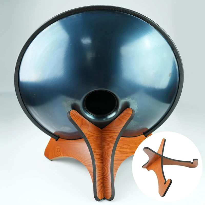 Solid Wood Drum Stand Portable Handpan Storage Rack Stable Tongue Drums Display Holder Professional Tambourine Organizer Shelf