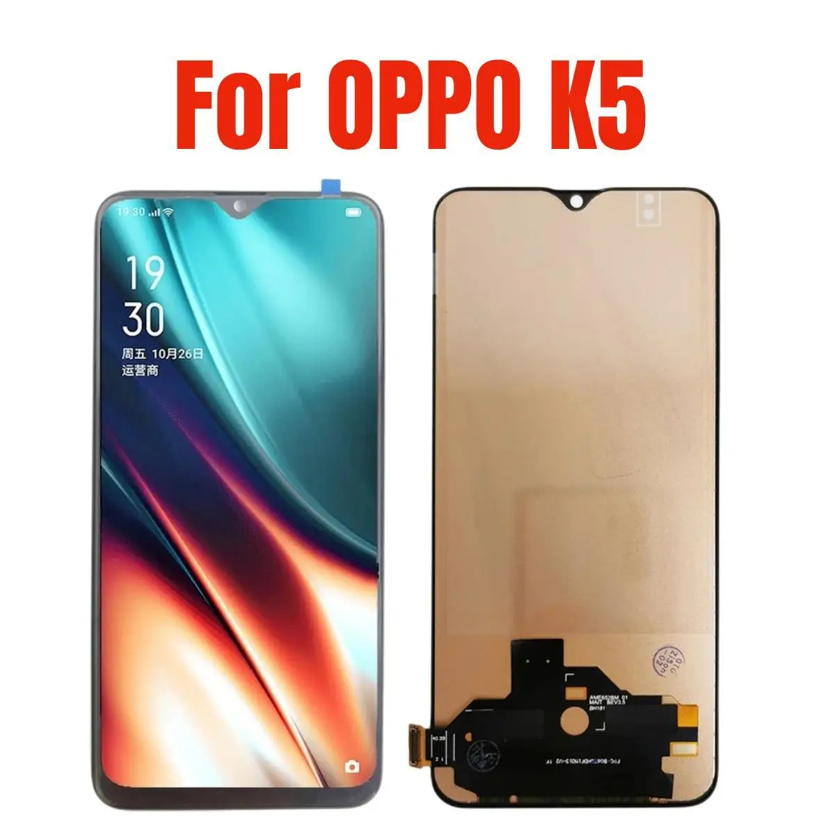 AMOLED LCD For OPPO K5 (2019) PCNM00 LCD Display Touch Panel Screen Digiziter With Frame Assembly For OPPO K5