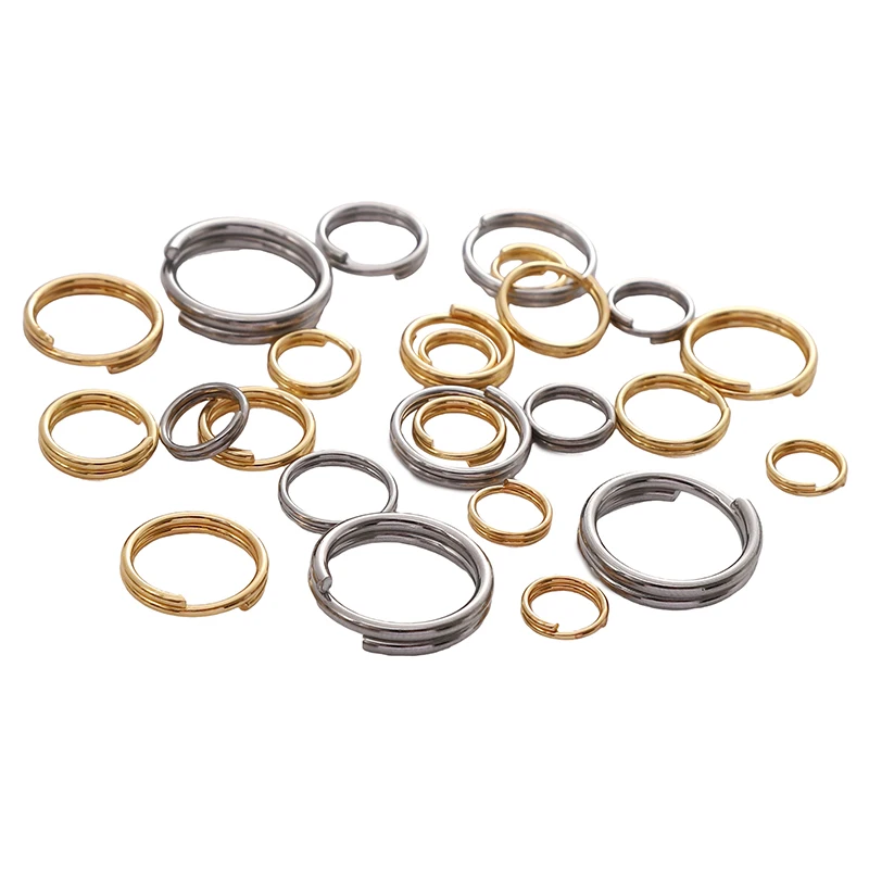 

10/20/50/100 pcs/bag Stainless Steel Open Jump Rings with Double Loops Split Rings-Connectors Supplies For DIY Jewelry Making