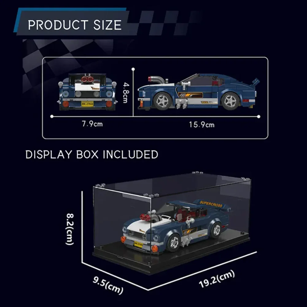 

Конструктор Mould King 27048, 387 деталей, классический спортивный автомобиль, модель для сборки, мелкие детали, развивающая игрушка, подарок для детей