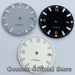 Goutent 31mm Sterile Black Blue Watch Dial Fit NH35 NH35A Automatic Movement Fit 3 O'Clock Crown 3.8 O'Clock Crown