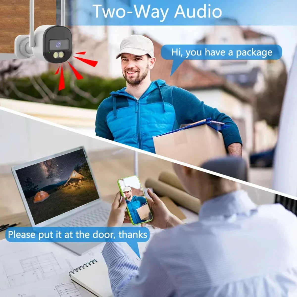 Tuya APP 8CH 5MP Wireless Security System Outdoor WiFi IP CCTV Camera Kit Color Night Vision Human Detection Two-Way Audio Set