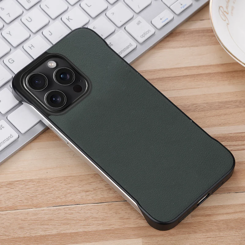 

Business Leather Ultra Slim Phone Case For iPhone 14 13 12 Pro Max Plus 14Pro/13Pro Max Borderless Matte Shockproof Cover