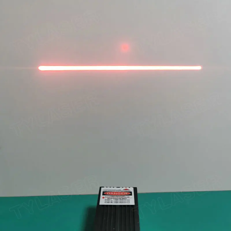 12V Glass Lens 650nm Red Line Laser Diode Module 100mW 200mW with Cooling Fan (Free with Bracket and Adapter) for Wood Cutting