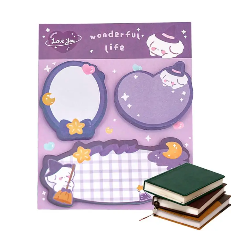 Cute Sticky Note Pads para Material Escolar e de Escritório, Animal Shapes Design, Memo Pad Paper, Papelaria