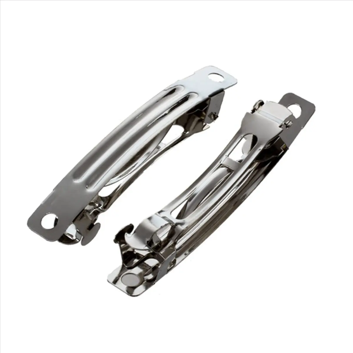 【COUPON!】{0}200 Pcs 50mm Metal French Barrettes Hair Clips Bows - Silver