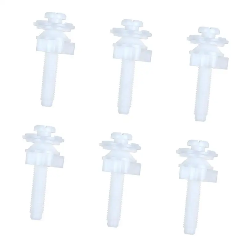 Упаковка из 6 болтов сиденья туалета.