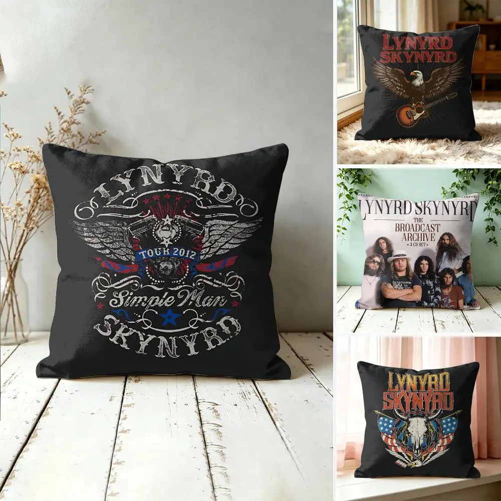 Lynyrd S-Skynyrd Rock Band Cool Cushion Cover Square Decorative Throw Pillow 40x40cm For Sofa Bedroom Living Room Home Decor