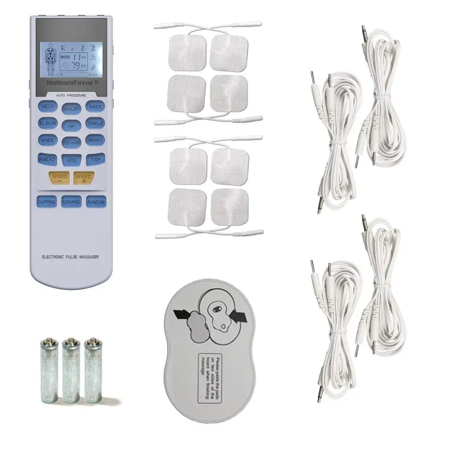 

YK15AB TENS unit EMS Muscle Stimulator 4 outputs 15 modes Handheld Electrotherapy device Electronic Pulse Massager for Electroth