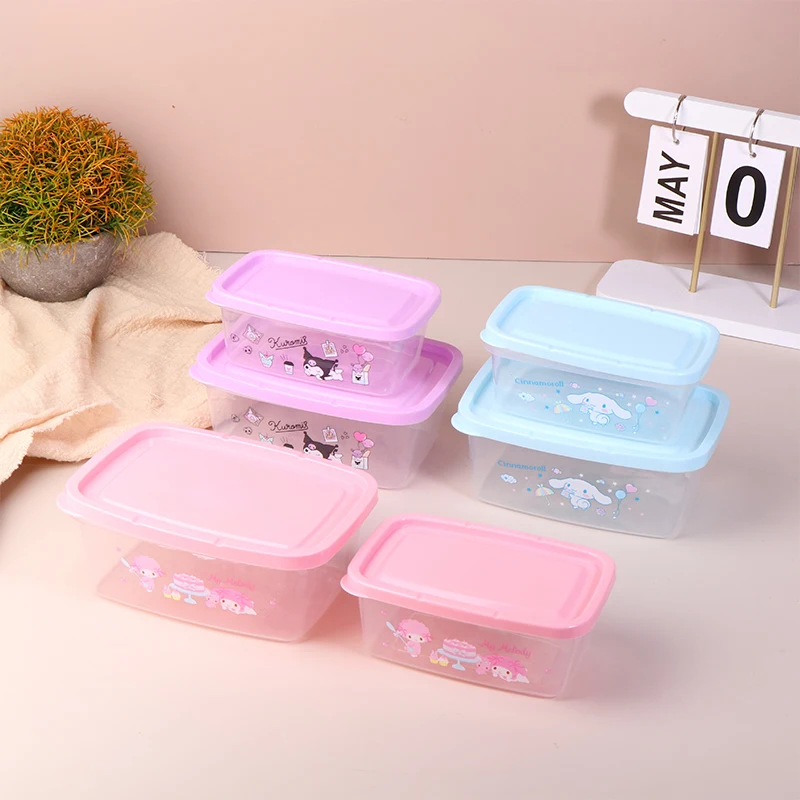 Kawaii Bento Box Cartoon Student Office Lunch Box Fruits Bento Plastic Sealed Storage Box